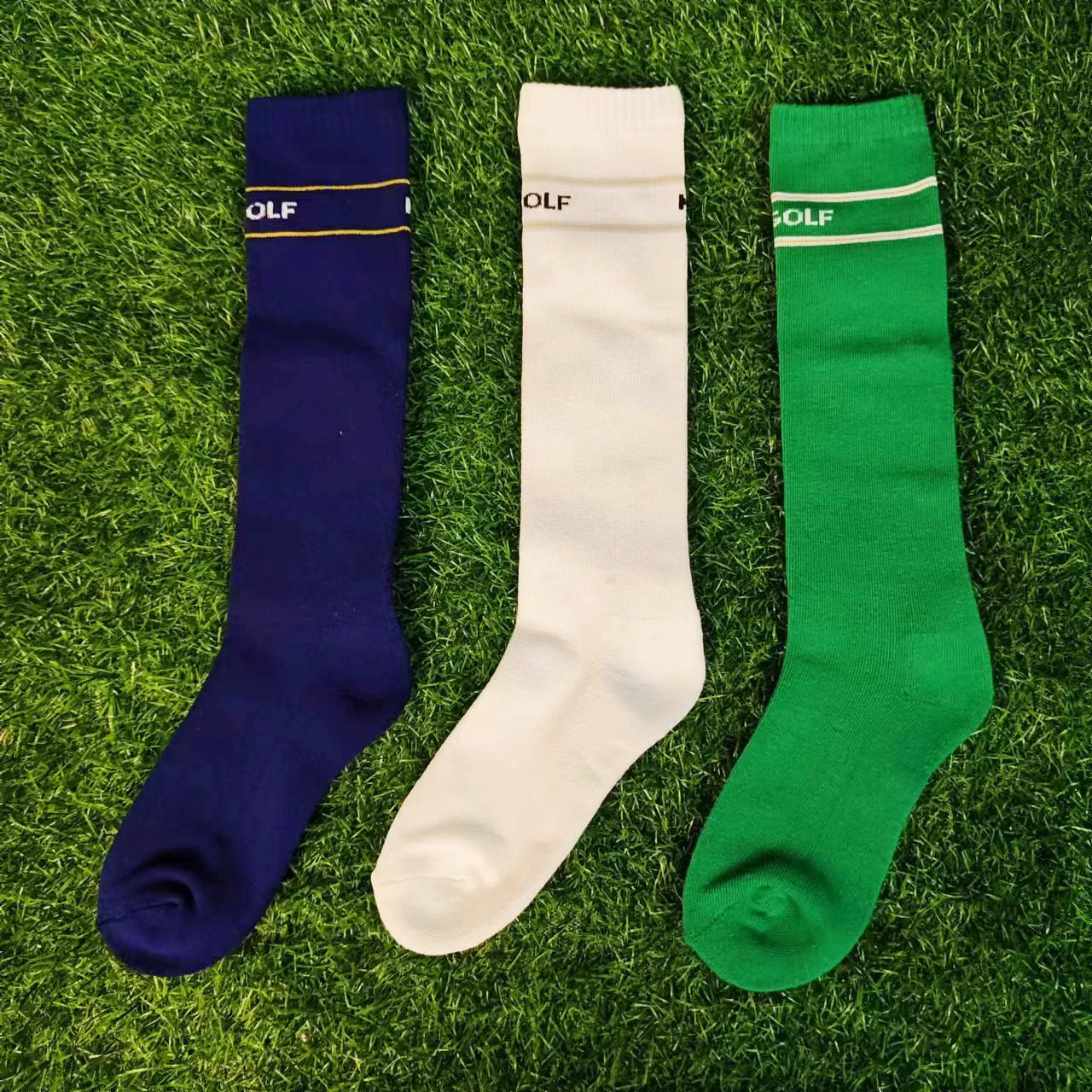 Chaussettes de golf en coton peigné pour femme, confortables, élastiques, respirantes, absorbant la transpiration, neuves