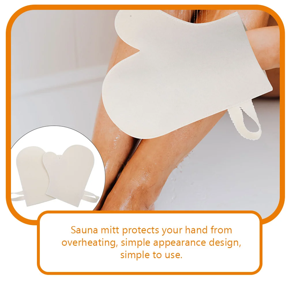 1 قطعة قفاز اللباد الاستحمام ساونا ميت الحرارة حماية القفاز للجنسين سبا استخدام ورأى الاستحمام ساونا القفاز مقاوم للماء #1