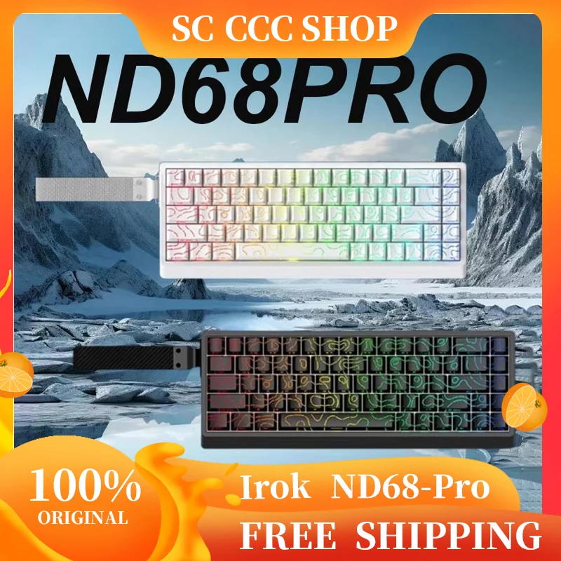 

Irok Nd68 Pro/Nd63 Max Magnetic Switch Keyboard 8K 0.001mm Hot-Swap Ergonomic with Hall Sensor ARGB for Mac/Win-Option Available
