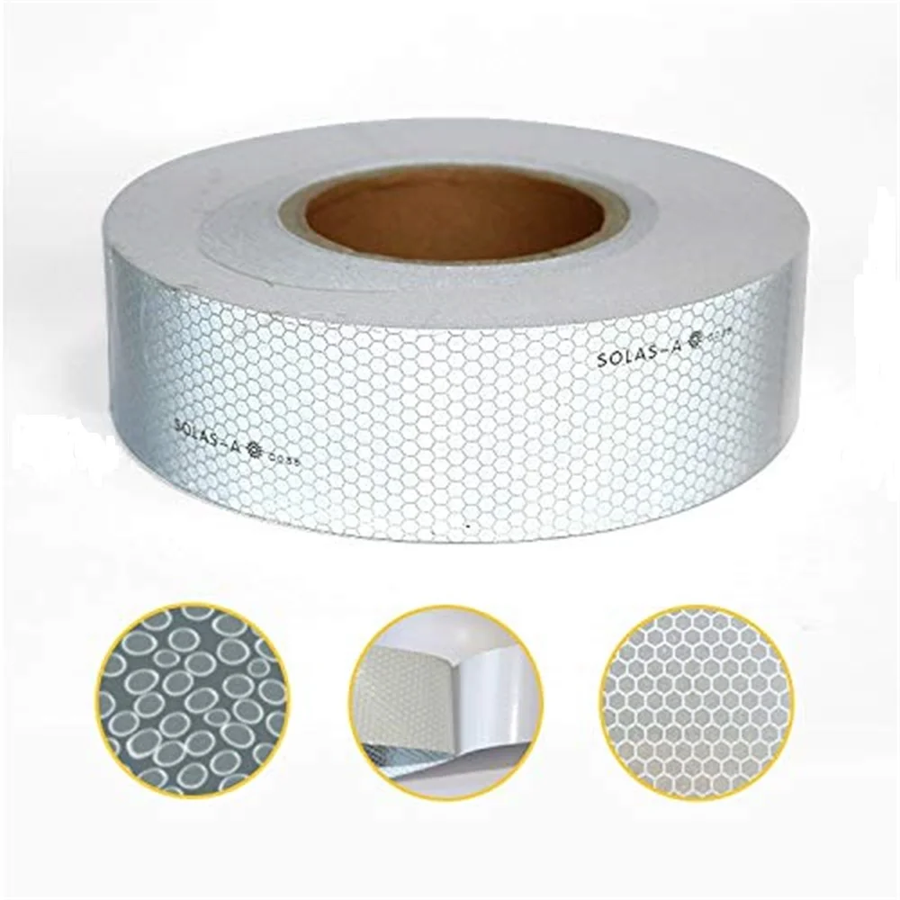 High Intensity Reflective SOLAS Tape 5CM*45.7m For Marine Emergency Sewn With White Waterproof Stickers On Life Rings Or Clothes