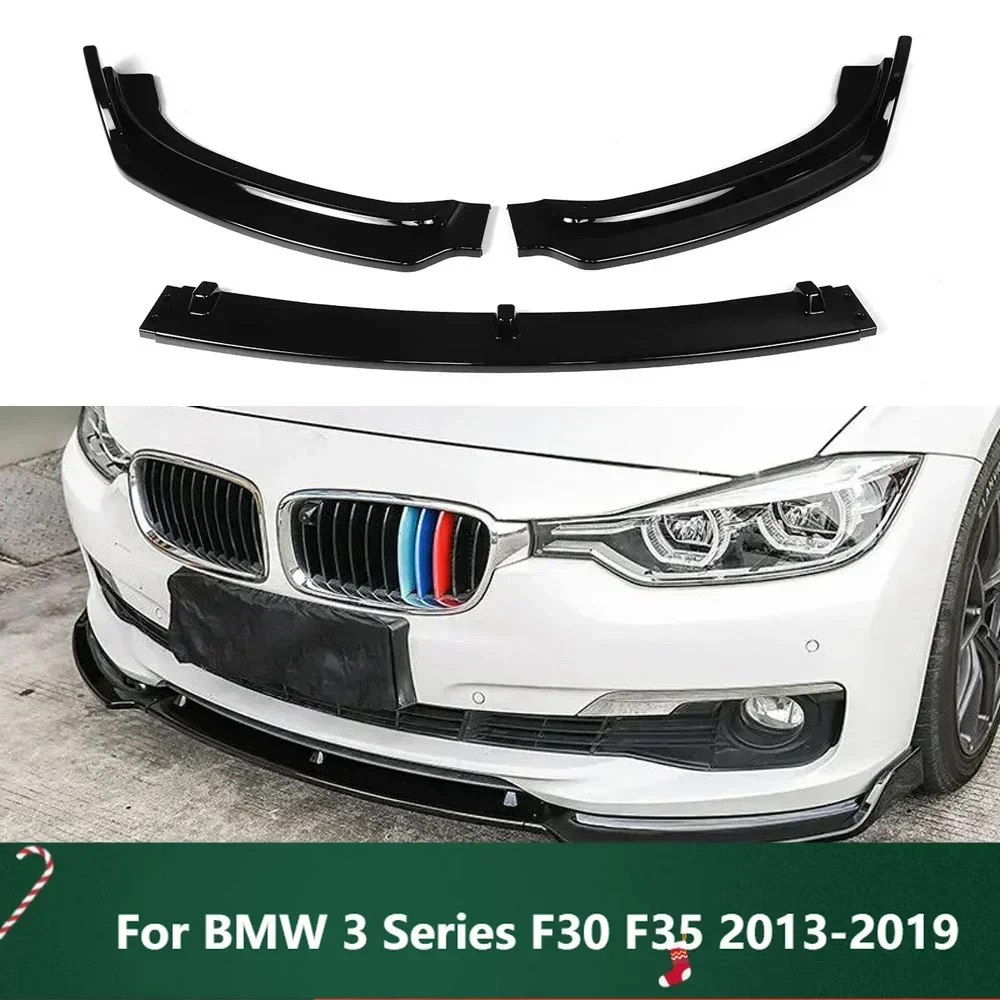 

New！Car Front Bumper Splitter Lip Body Kit Spoiler Splitter ABS Bumper Canard Lip Protector Cover For BMW 3 Series F30 F35 2013-