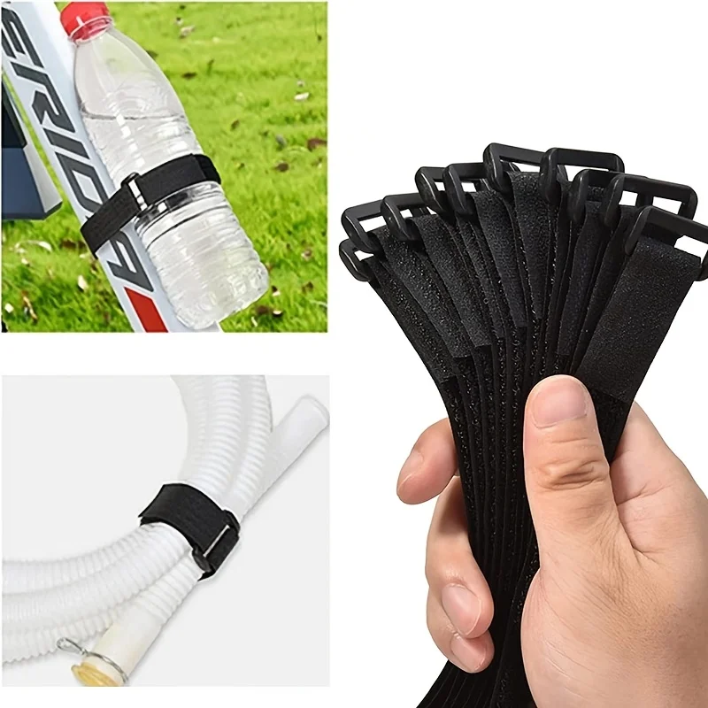 10/30Pc Reusable Hook and Loop Cinch Straps Nylon Cable Ties Organizer Adjustable Fastener Securing Cable Straps Cord Management