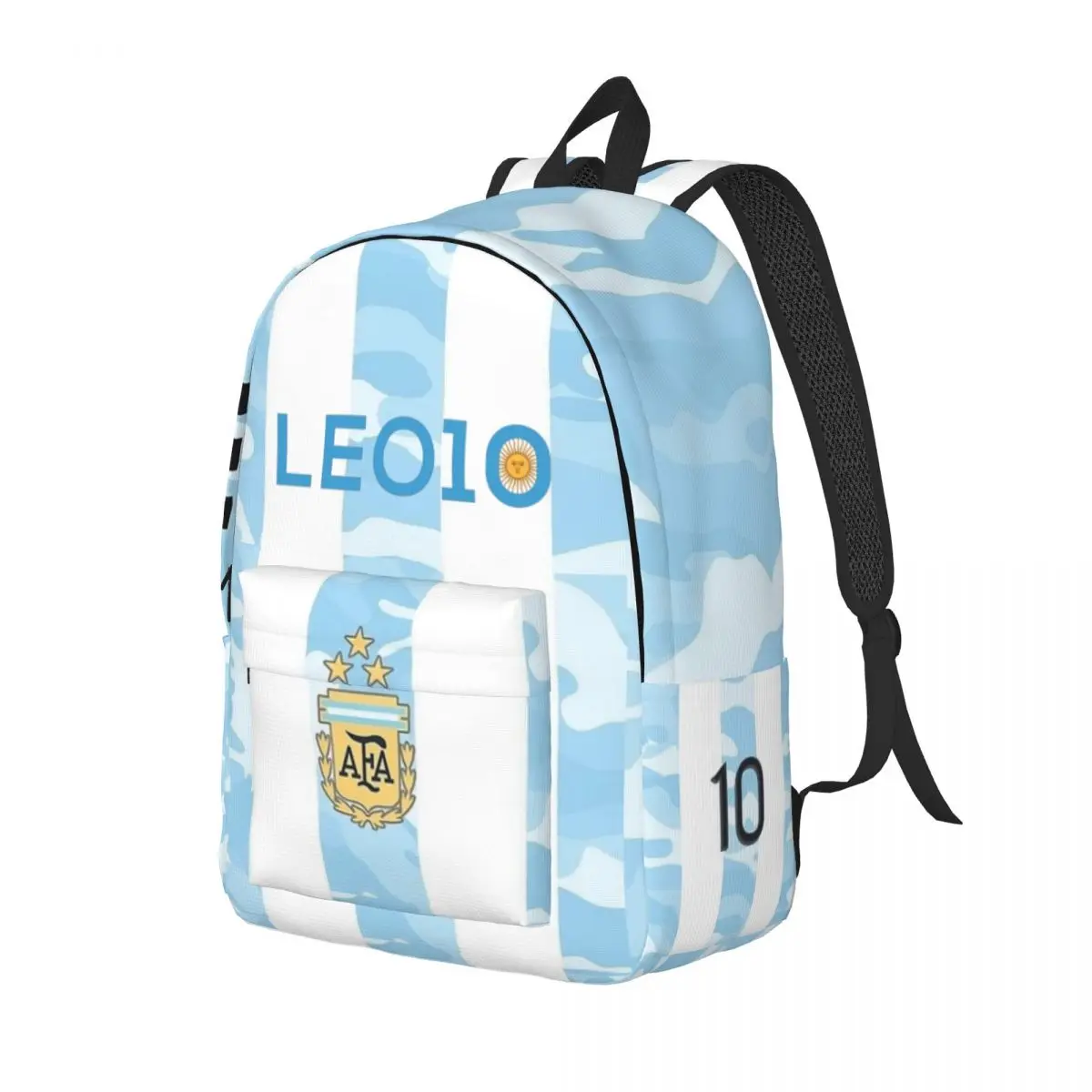 Argentina 10 Lionel Soccer Classical Backpack Sports Schoolbag Football Player Lover Daypack for Men Women Laptop Shoulder Bag