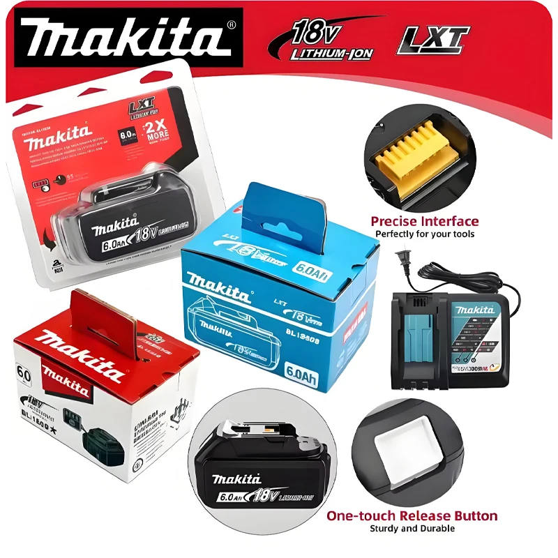 makita BL1860 18V 6Ah 5Ah Battery Power Tools Li-ion Replacement LXT BL1850 BL1840 for 18V Screwdriver with BMS TPCELL