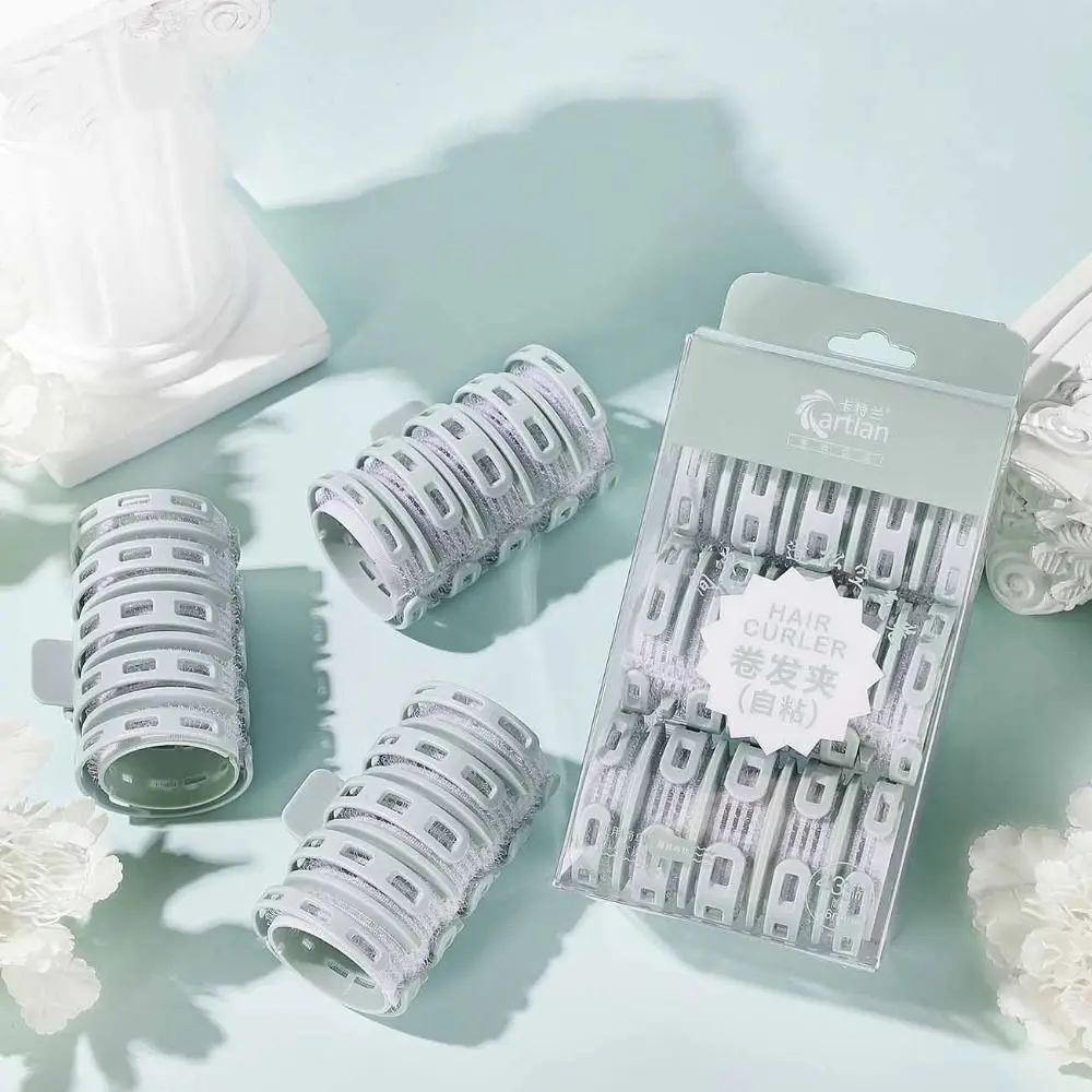 جديد نايلون لتقوم بها بنفسك أدوات تصفيف الشعر البلاستيك الأخضر لزجة تجعيد الشعر ذاتية اللصق أدوات تصفيف الشعر بكرو بكرات الشعر #4