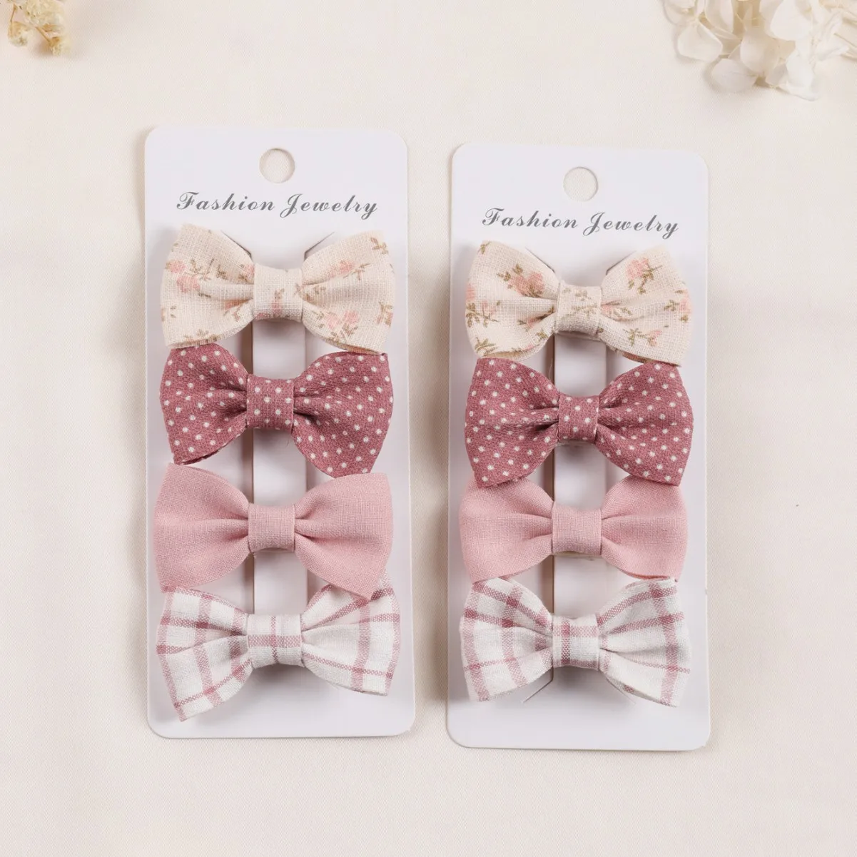20-sets-lot-160-pcs-handmade-fabric-bowknot-hair-clips-for-baby-hair-accessories