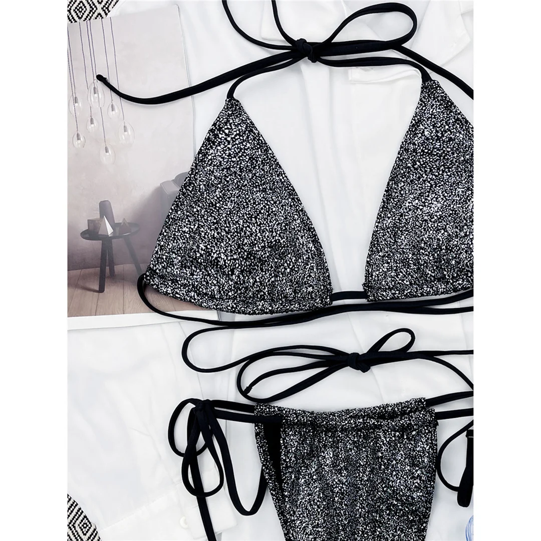 Glitzernder, funkelnder, umlaufender Mini-Bikini, Damen-Badebekleidung, zweiteiliger Bikini-Set, Badeanzug, Badebekleidung, Schwimmbekleidung V3759 – Detail 25