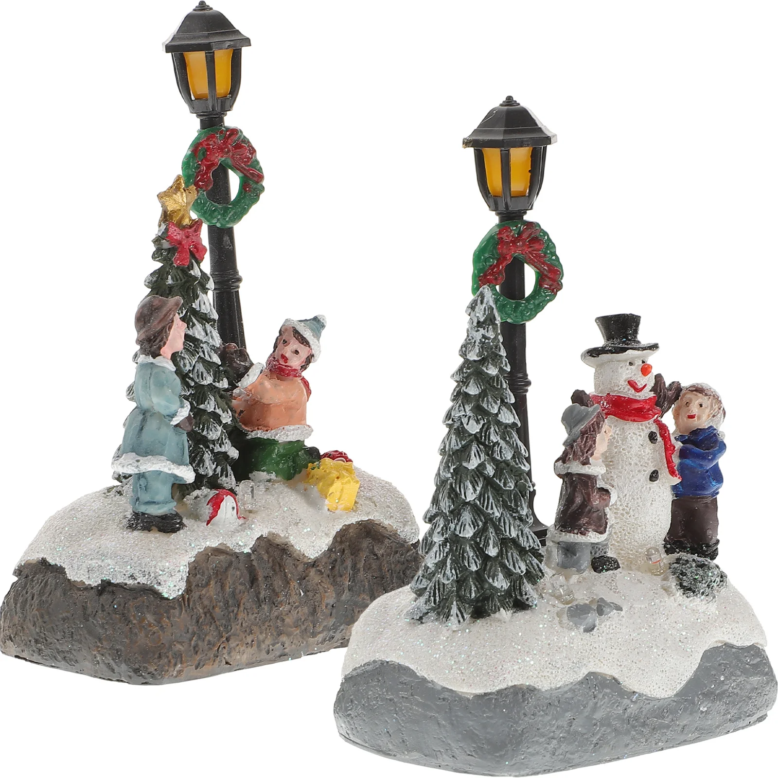 

2pcs Resin Desktop Decor For Living Xmas Decor Room Bedroom Resin Craft Office Xmas Home Adornment Craft Decoration