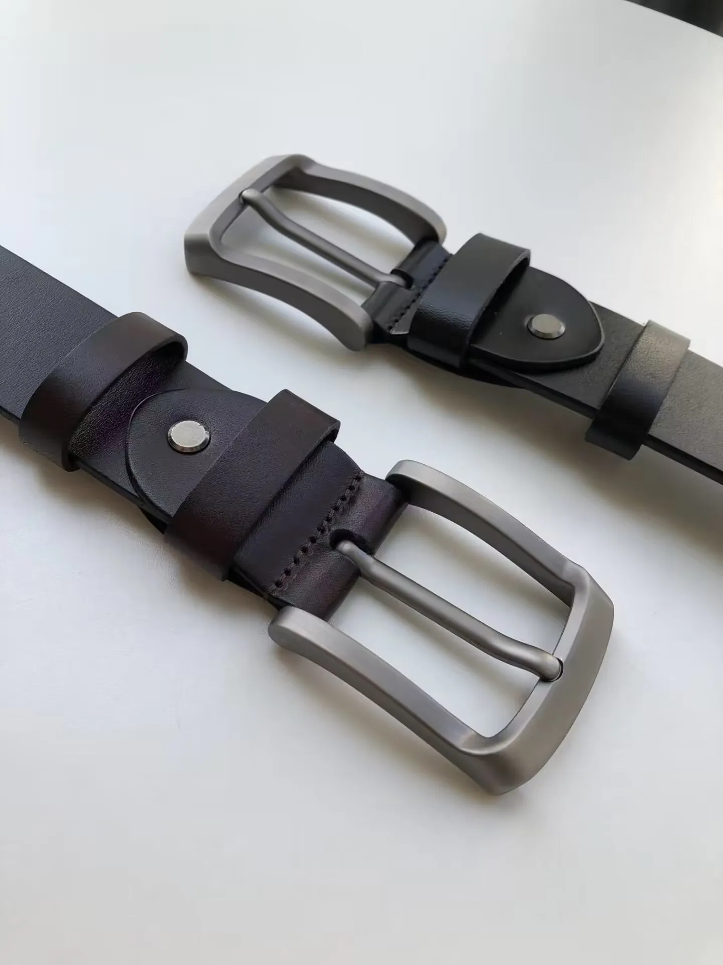 3.8CM High Quality Genuine Leather Belt For Men Luxury Designer Pin Buckle Belts Cowskin Vintage Strap Male Jeans for Man