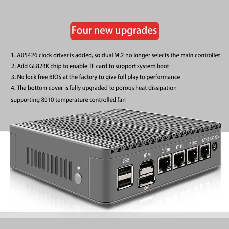 Upgrade i226-V N5105/N6005 V5 Softroute Mini-host PVE/ESXI Fansless Energy Saving PC Affordable Edition.