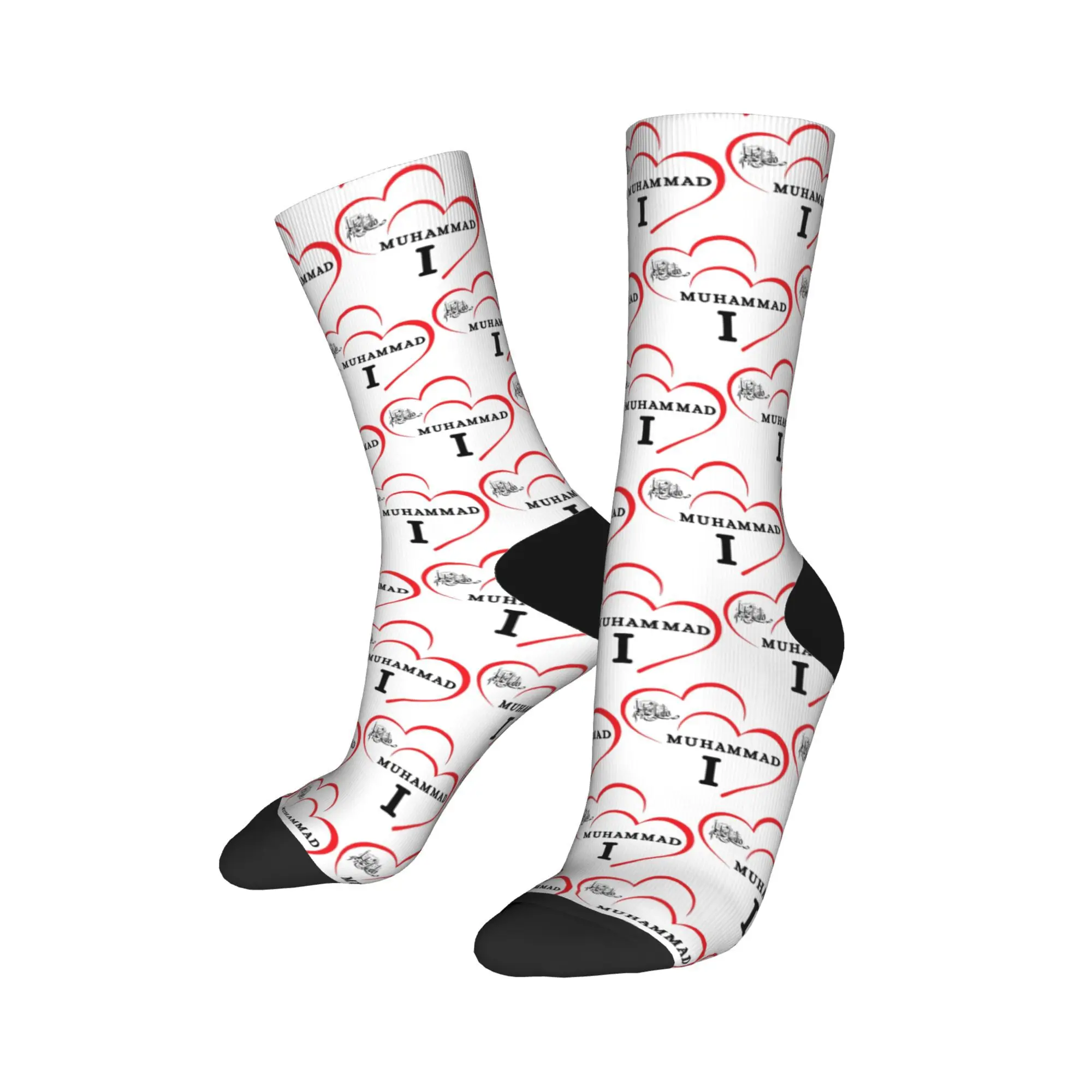 

Носки I Love Muhammad, современные чулки, зимние противоскользящие мужские носки, мягкие дизайнерские велосипедные носки