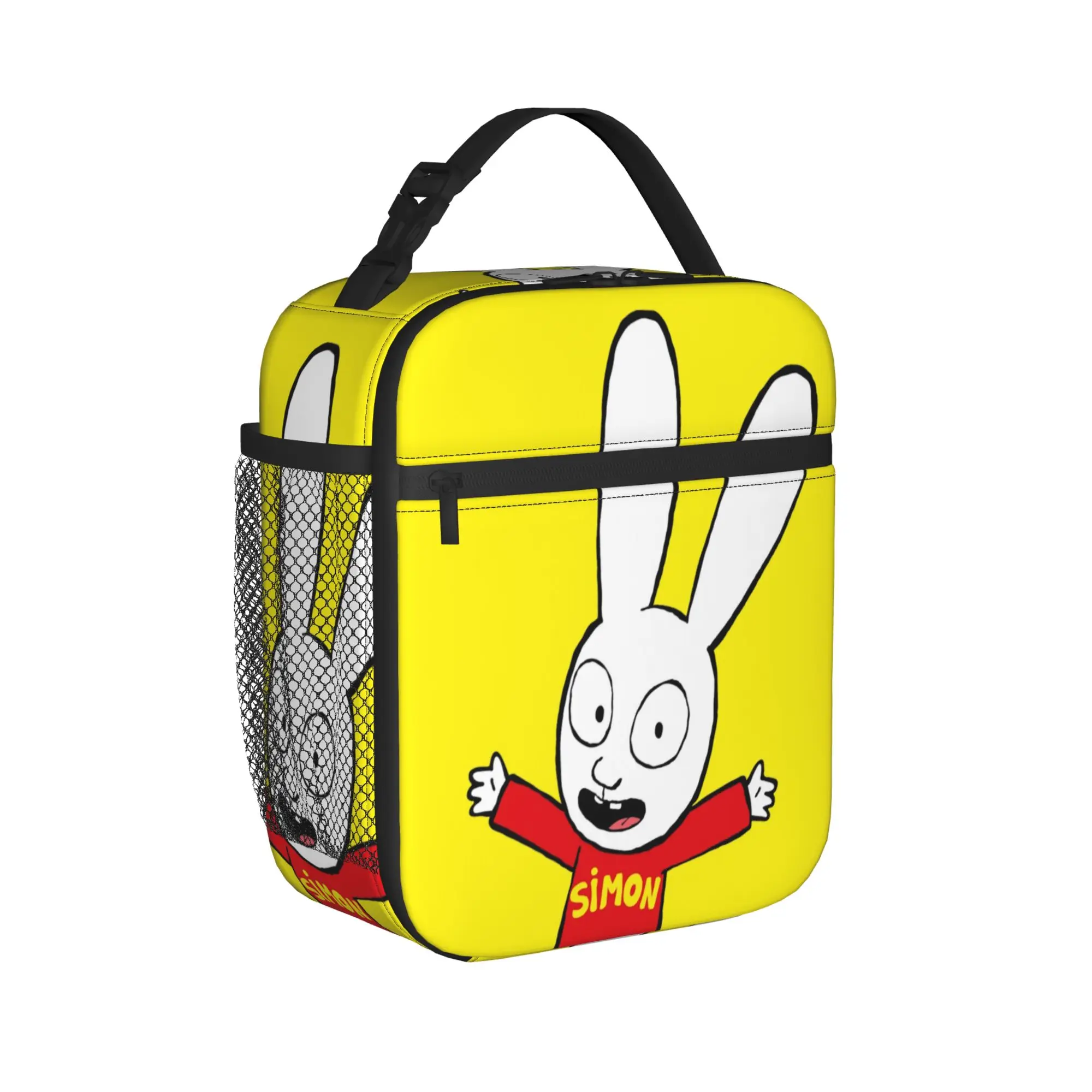 Simon Super Rabbit Insulated Lunch Bags for Men Women  Food Container Bags Portable Thermal Cooler Bento Box For Picnic