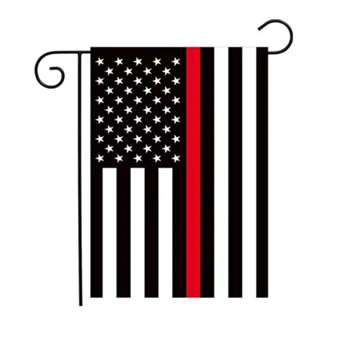 Thin Red Line USA Garden Flag 12 x 18 Inches - Polyester Double Sided Printed... YYZ