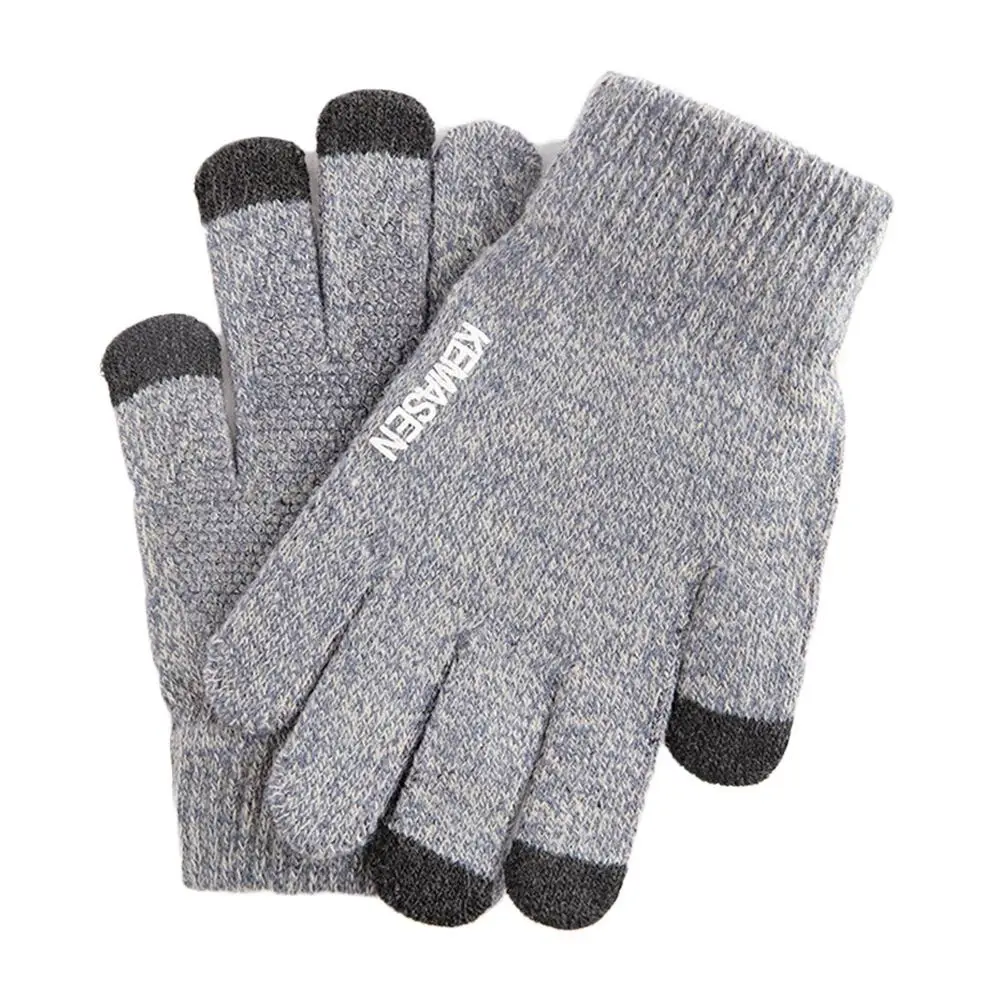 Winter Warm Knitted Gloves Mobile Phone Touch Screen Knitted Gloves Winter Thick Warm Adult Gloves For Men Women