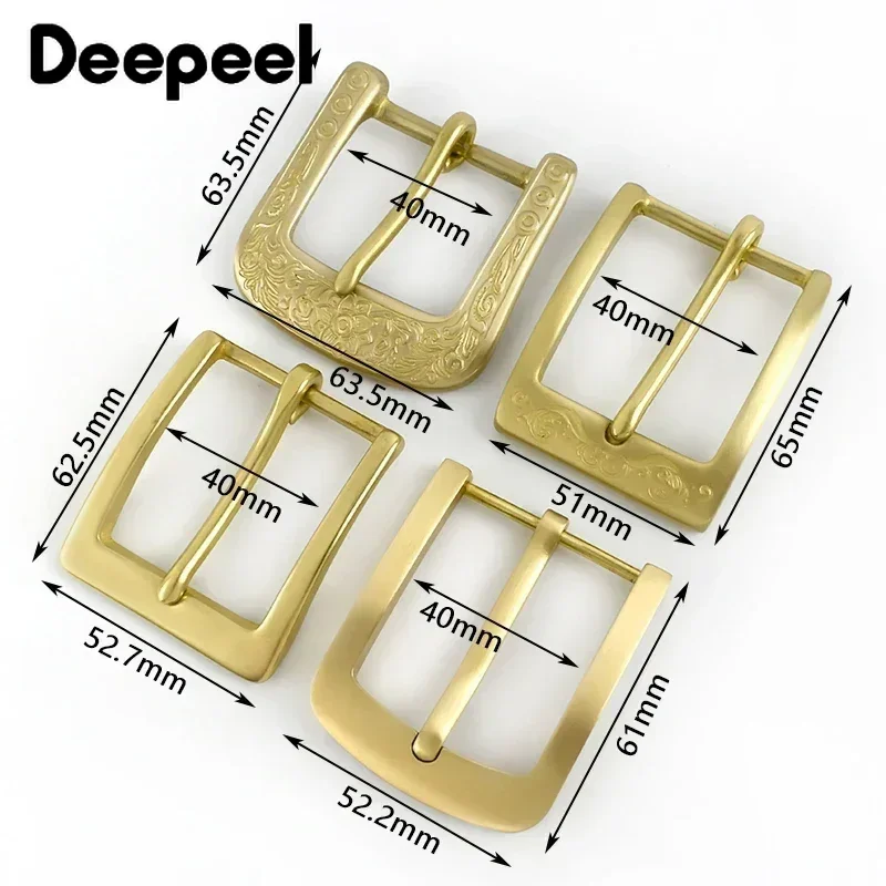 1 قطعة 40 مللي متر النحاس النقي حزام رجالي مشبك النحاس دبوس أبازيم أحزمة رئيس حزام المشبك ل 38-39 مللي متر DIY بها بنفسك الجلود الحرف اكسسوارات