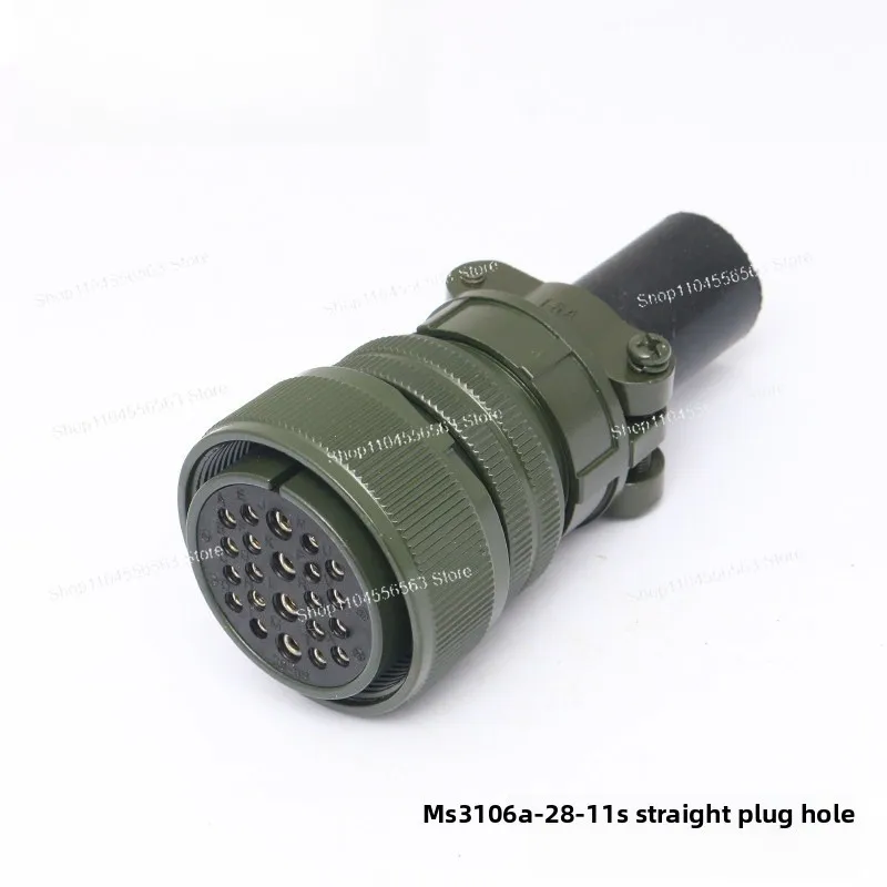 MIL-C-5015 22-pin Aviation Plug MS3106A-28-11S Socket MS3102A-28-11P