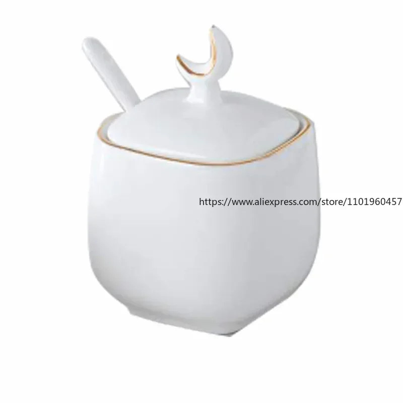 Hotel Tissue Holder White Phnom Penh Seasoning Pot Ceramics Spice Jar Seasoning Box Set Combination Oil Vinegar Pot Sugar Bowl