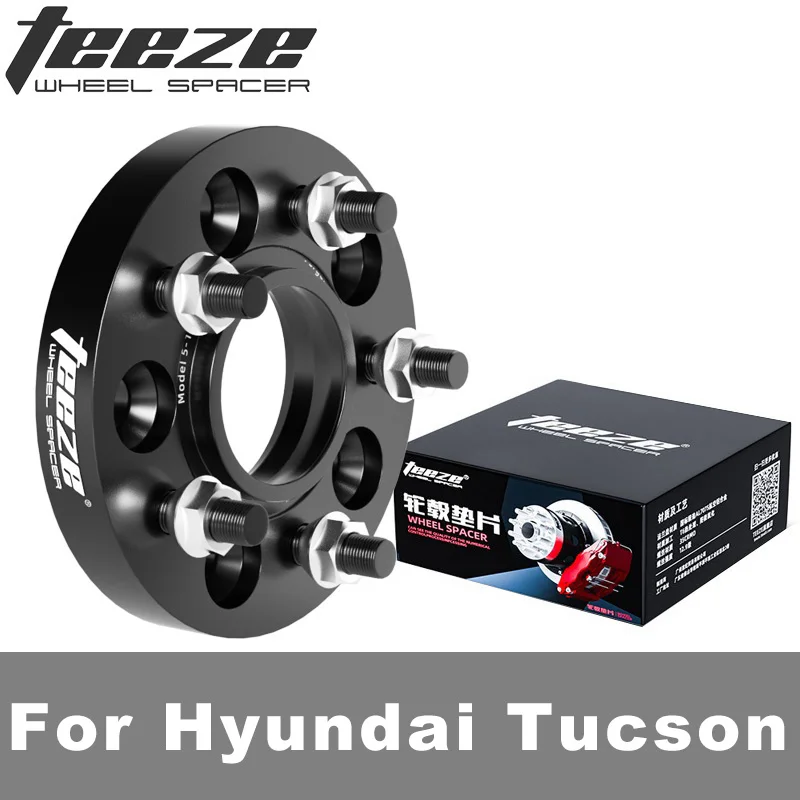 

Проставки-адаптеры для колес Teeze для Hyundai Tucson, 5x114.3, ЦО 67.1, M12x1.5, кованые алюминиевые, черные, 1 шт.