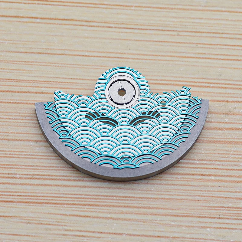 حركة الدوار ملصقات NH35 NH36 مطرقة معدنية ورقة غطاء تتأرجح الوزن الدوار ملصقات Movt ساعة استبدال أجزاء الأداة