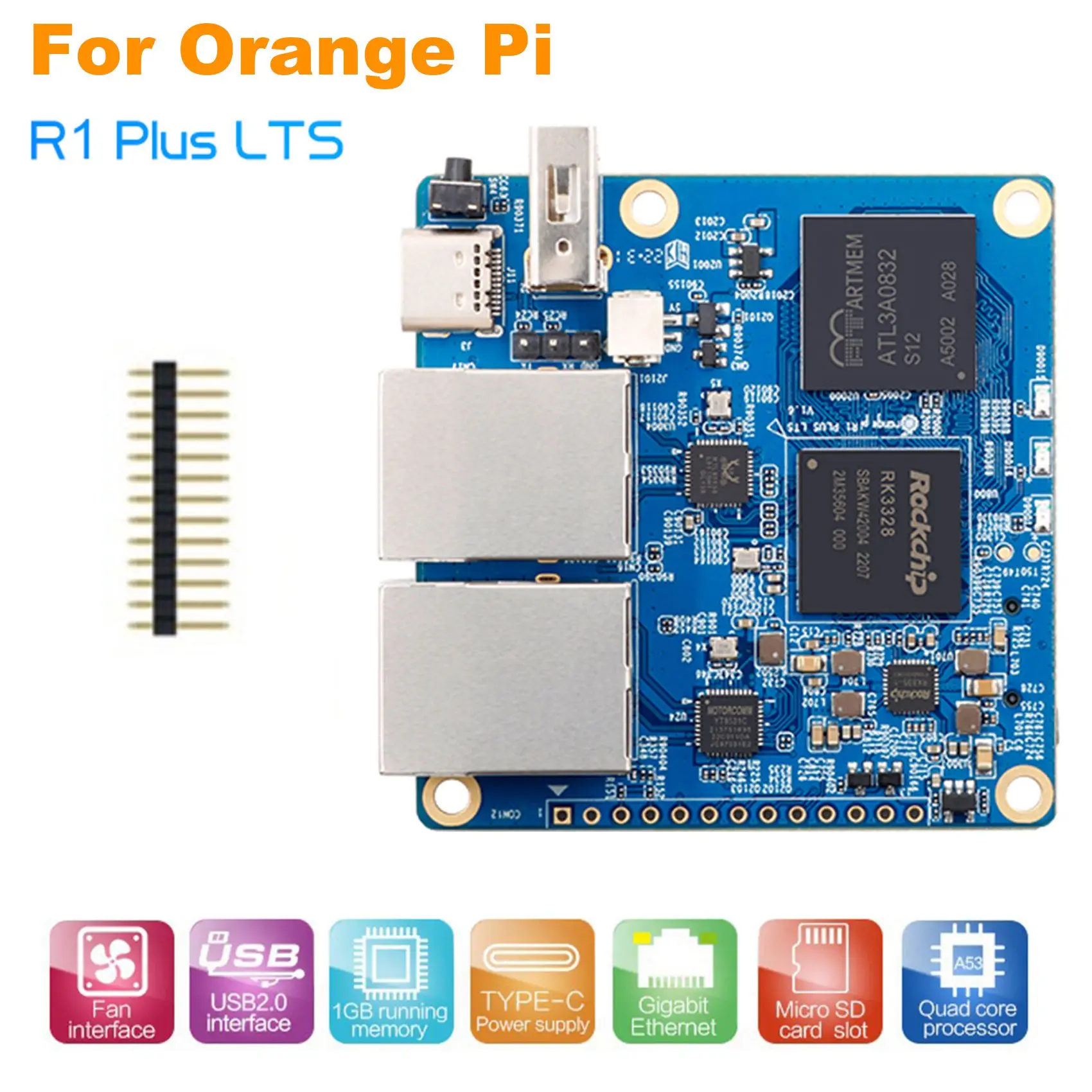 Nieuw Voor Oranje Pi R1 Plus LTS Development Board 1GB DDR3 Rockchip RK3328 Open Source Run Android9/Ubuntu/Debian/OpenWRT OS