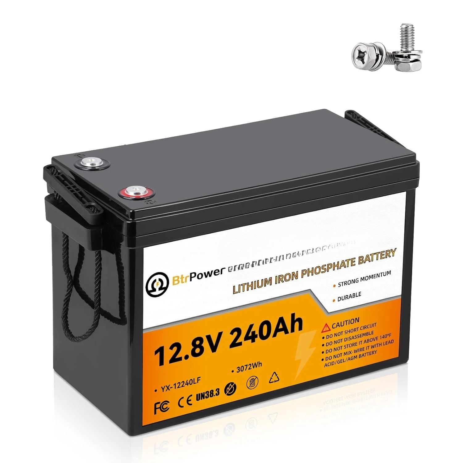 

12V 240Ah Lithium LiFePO4 Battery, 8000+ Deep Cycles Lithium Batteries with 100A BMS, Max 3072Wh Energy, Perfect, Customized