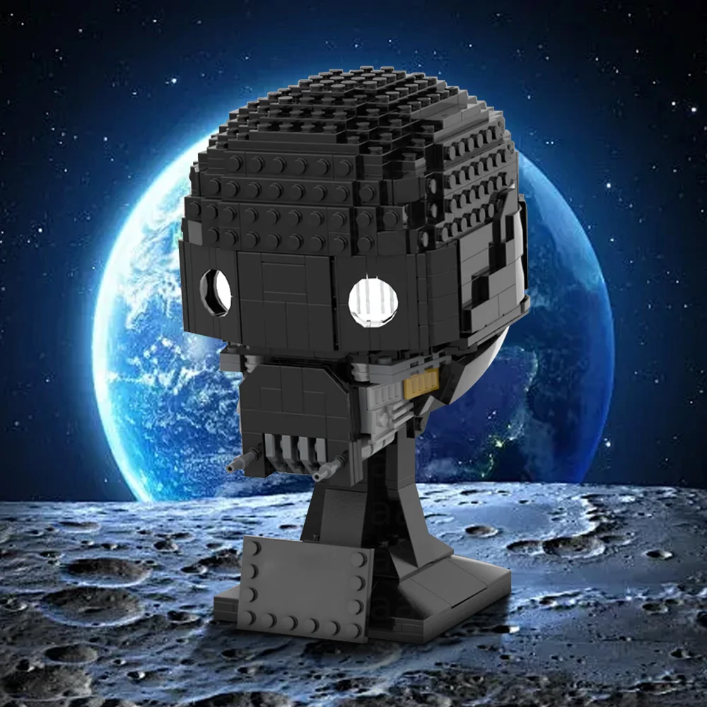 

MOC Space Wars K2SO Helmet Collection Building Blocks Model Alien Squad Helmet Soldier Helmet Assembled Bricks Toys DIY Gifts