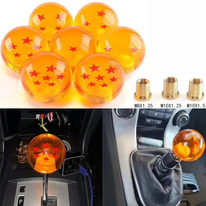 Universal automatic shift knob, Z-star rare ball, orange ball, 1-7 star car modification parts