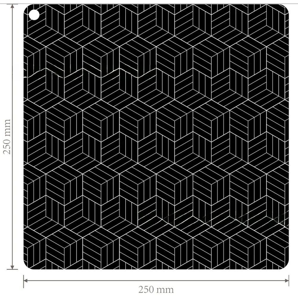 Induction Cooktop Mat Silicone Coated Fiberglass Construction Non Slip Base Heat Resistant Stove Protector Pad Black 0.4mm