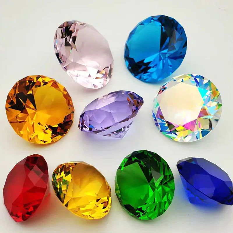 10 Uds. De cristales de diamantes transparentes, gemas acrílicas de 40MM, juguetes del Tesoro pirata, recuerdos de fiesta de cumpleaños para niños,