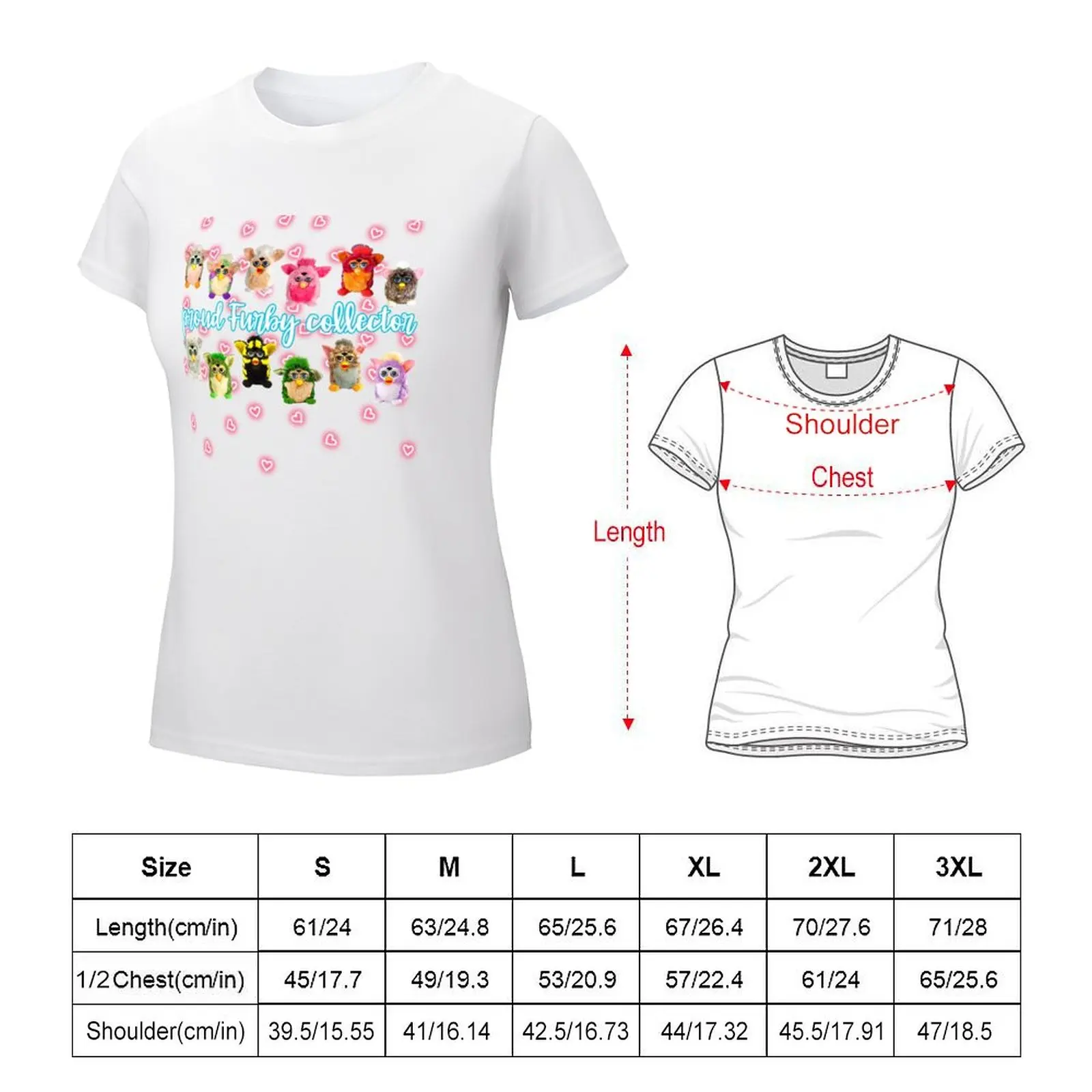 Proud Furby collector T-shirt summer clothes tops plus size tops t-shirts for Women loose fit