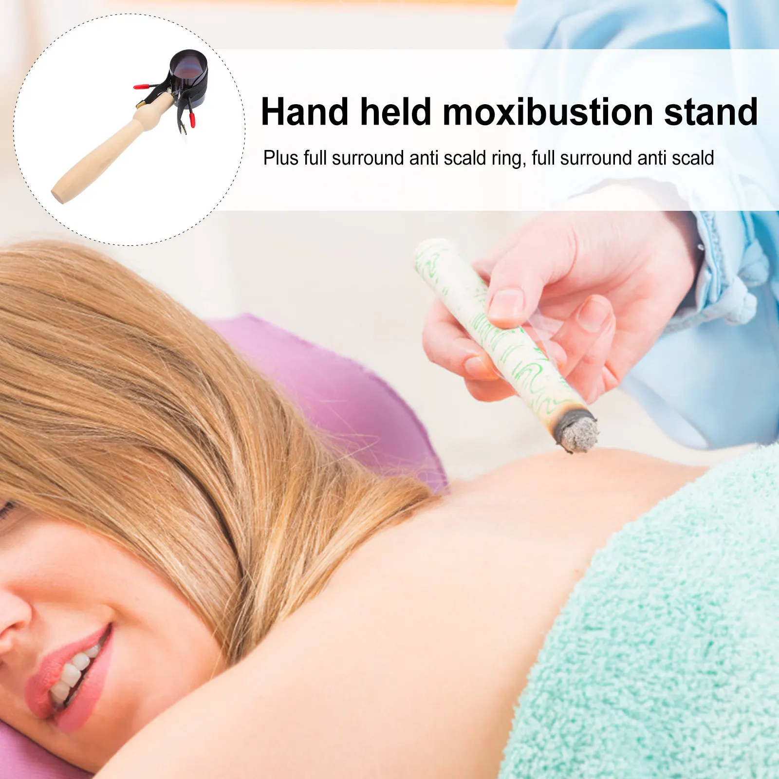 1Set Comfortable Handheld Moxa Stick Holder Easy Operation Anti-Scald Sleeve Moxibustion Tool Home Beauty Salon