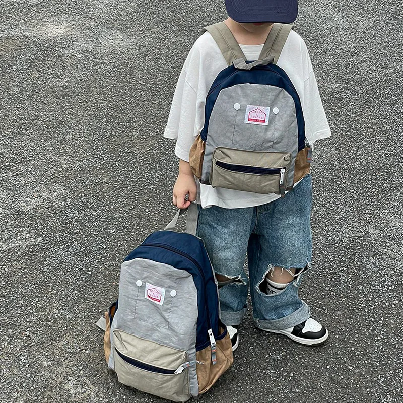 Crianças saco simples leve crianças lona mochila para menino mãe crianças saco para menina saco de escola mochilas de hombre Рюкзак