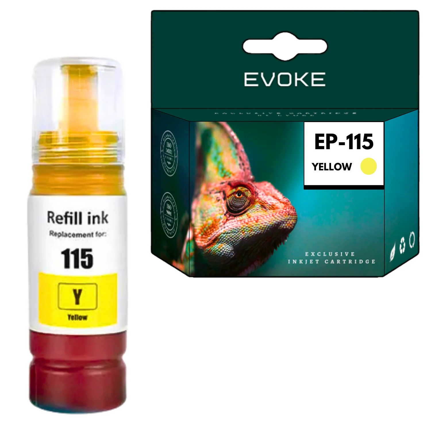Evoke Compatibele Inkt voor Epson 115 C13T07D44A Geel 6200 Pagina's Ecotank L8160 L8180