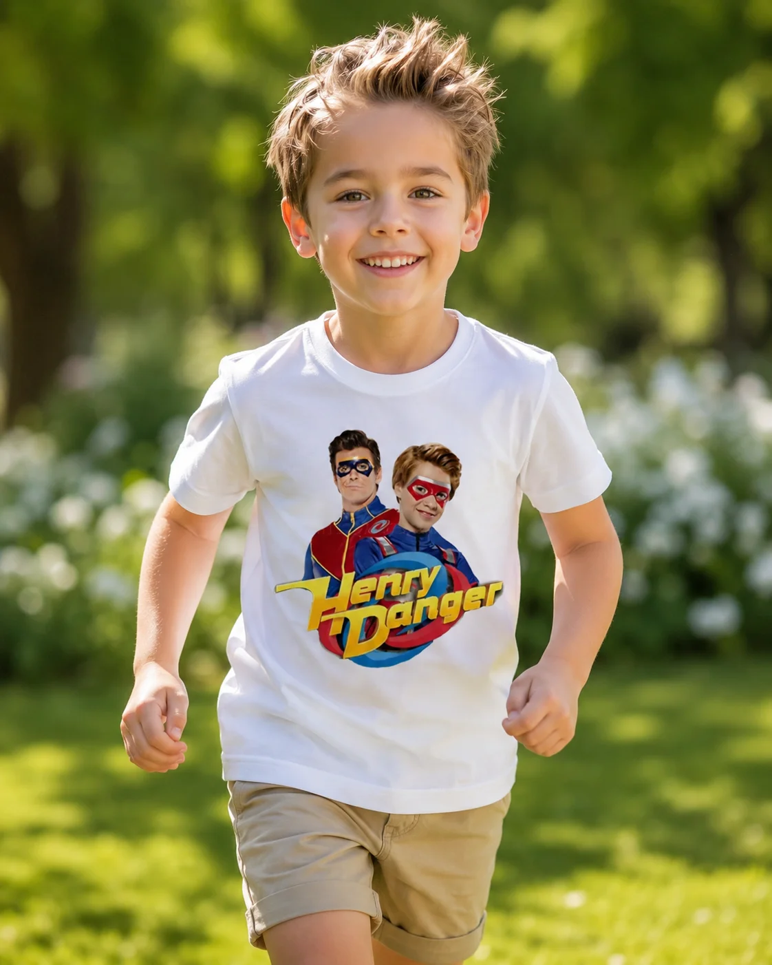Henry Danger Cartoon Casual Summer Loose Newest Men Women Tee Adult Children Boy Gril Top Kid T shirt Parent Child Cotton Tshirt