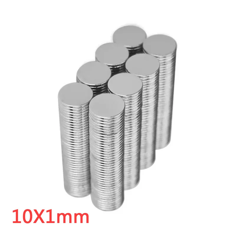 50~1000PCS 10x1 mm Strong Neodymium Magnet 10x2 10x3 Permanent Magnet Disc 10x1.5 Powerful Magnetic Round Magnet 10*1 10*4 10*10