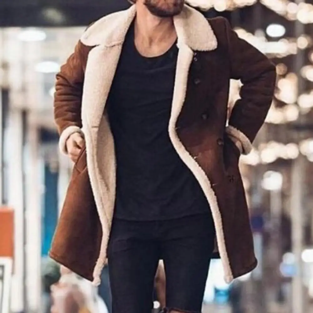 Coat Fabulous Warm Winter Jacket Plush Winter Coat  Handsome Men Coat for Daily Wear