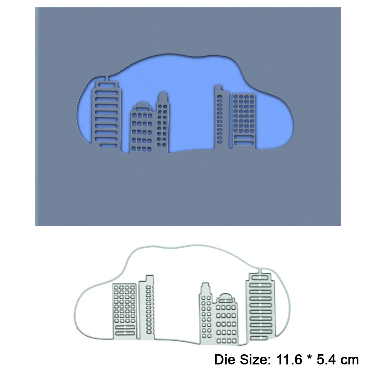City Landscape Metal Cutting Dies Layering Tunnel Punch Knife Postcard Cover Decorating Handmade Christmas Card Die Cutter