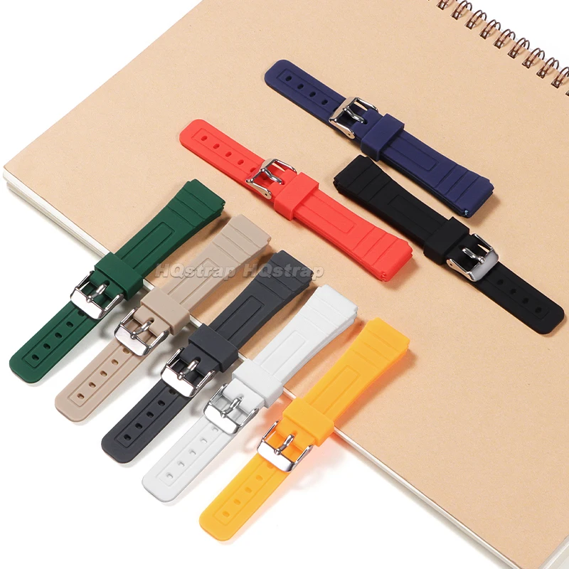 Мягкий силиконовый ремешок 18 мм для Casio F-91w, водонепроницаемый резиновый браслет, спортивный сменный браслет, универсальные ремешки для часов