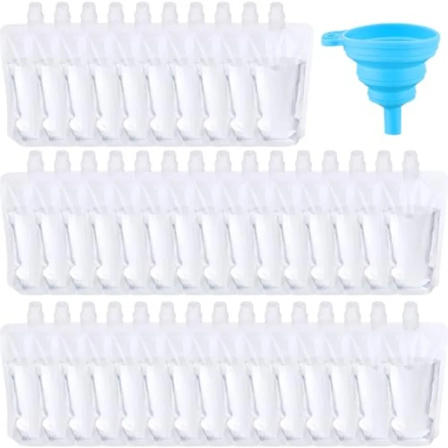 

Pieces Plastic Liquid Pouch Reusable Juice Pouches Travel Water Leak Proof Bags Bulk for Travel Outdoor