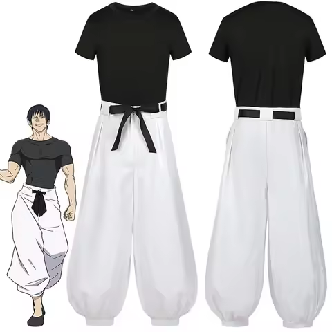 Anime Fushiguro Toji Satoru Gojo Cosplay Costume Jujutsu JJK Manga T-Shirt Pants Rose Net Halloween Christmas