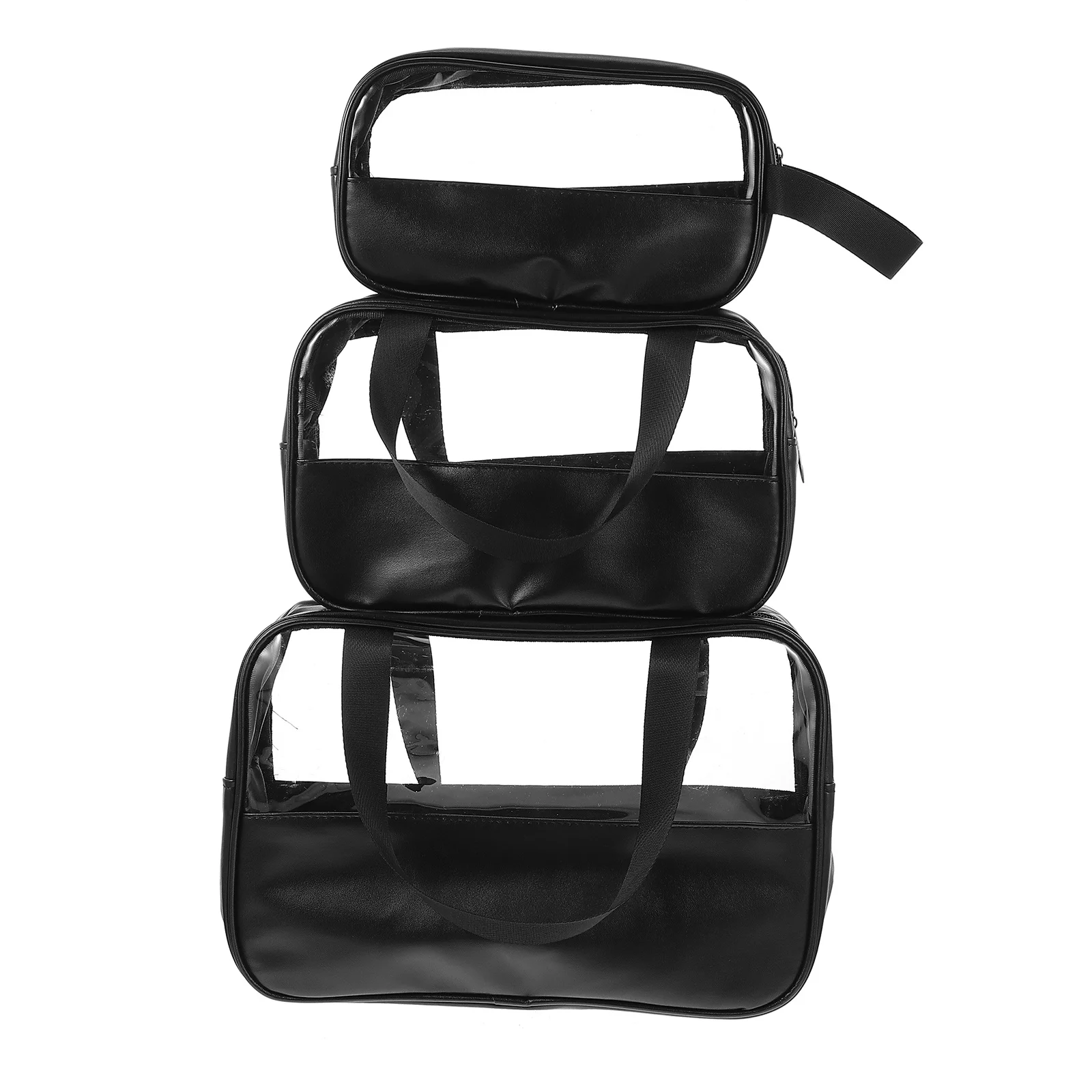 3Pcs Durable Waterproof Toiletry Bag Travel Organizer Storage Wash Bag Transparent Lightweight Practical