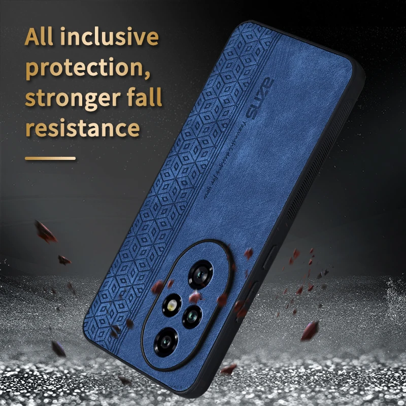 Funda trasera para Honor 200 Pro, Funda de cuero suave a prueba de golpes, 200 Pro