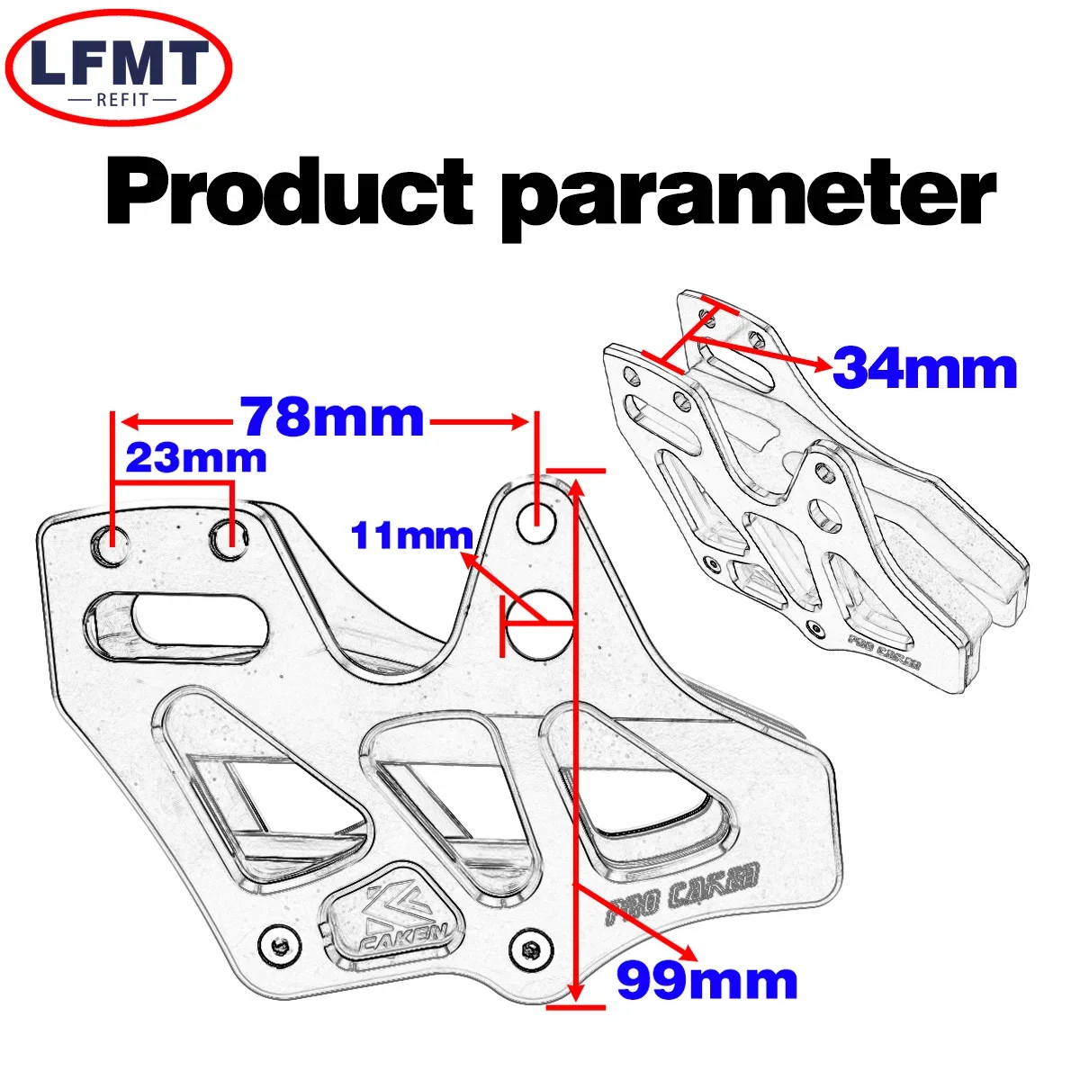 Motorcycle 60T Sprocket Dedicated Chain Guide Guard Protection For Honda CRF250R CRF450R CRF250RX CRF450RX CRF250X CRF450X 450L