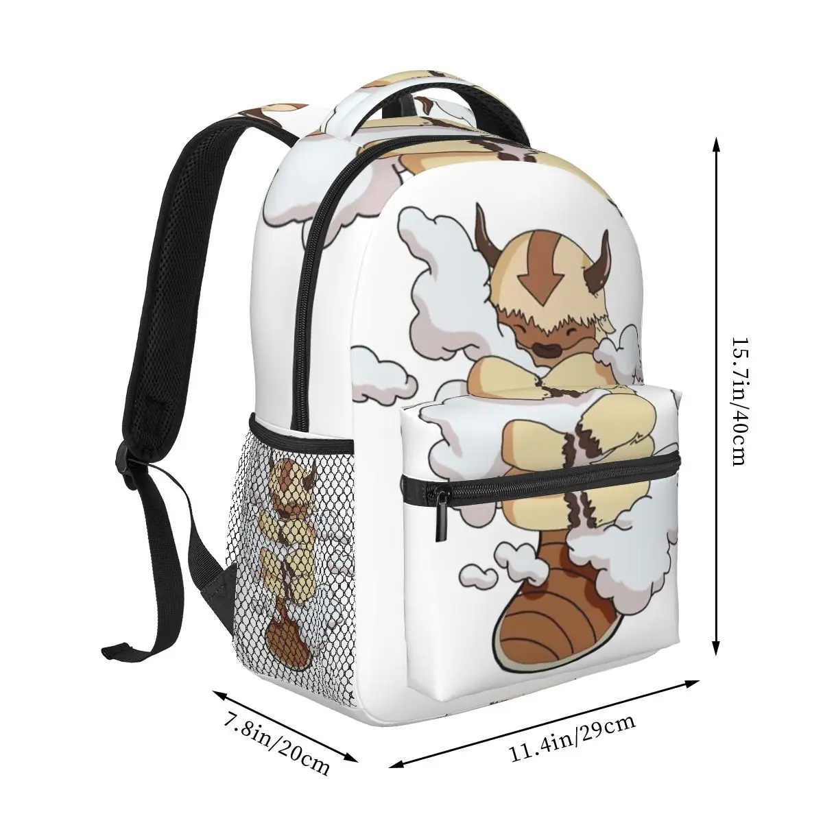 Appa Cuddling Clouds - Mochila Avatar: La Leyenda de Aang para Estudiantes, Niños y Niñas, Bolsa para Libros, Mochila para Portátil, Bolsas de Hombro para Hombres y Mujeres