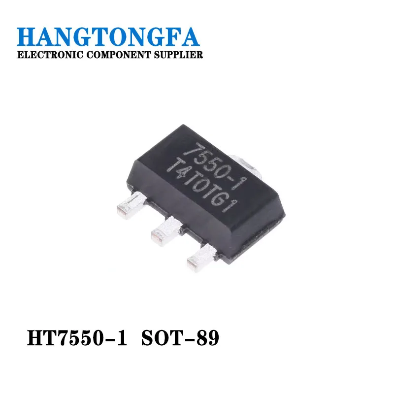 100PCS  HT7550 7550-1 SOT-89  NEW and  Original  HT7550 SMD IN STOCK