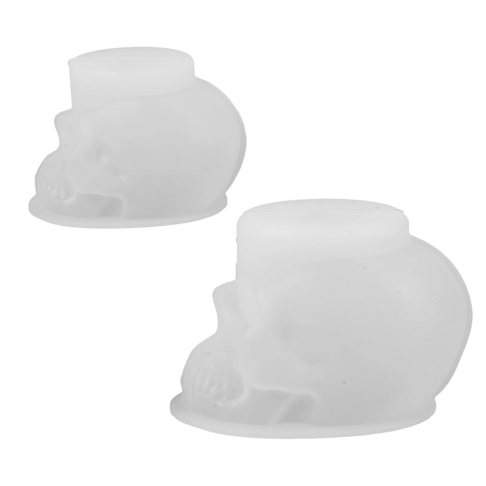 

2Pcs Skull Silicone Mold 3D Casting Mold for Halloween Making Resin Wax Melt DIY Crafts Skull Molds