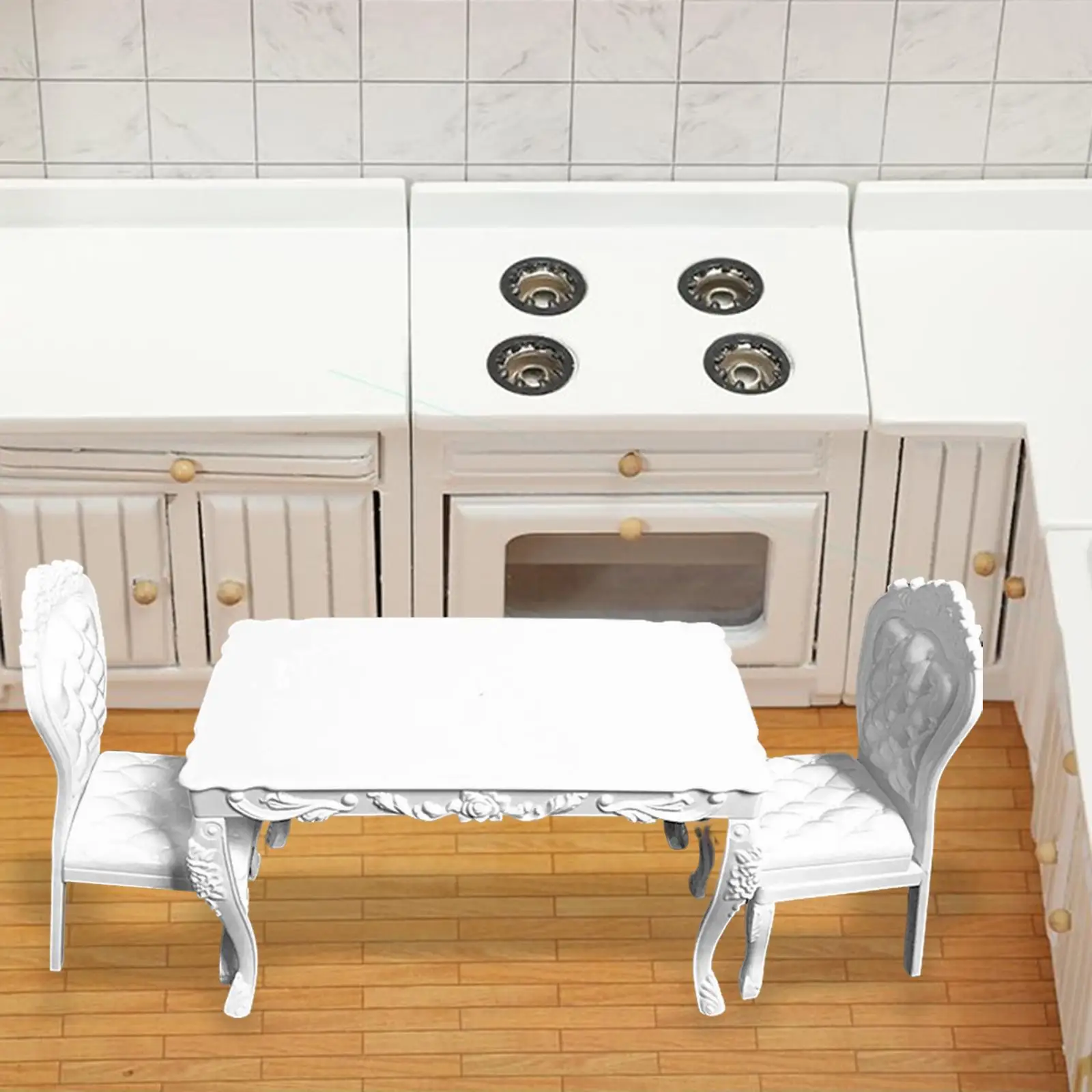 Dollhouse Furniture Set Desk Model for Living Room Dining Room Decoration - view 3
