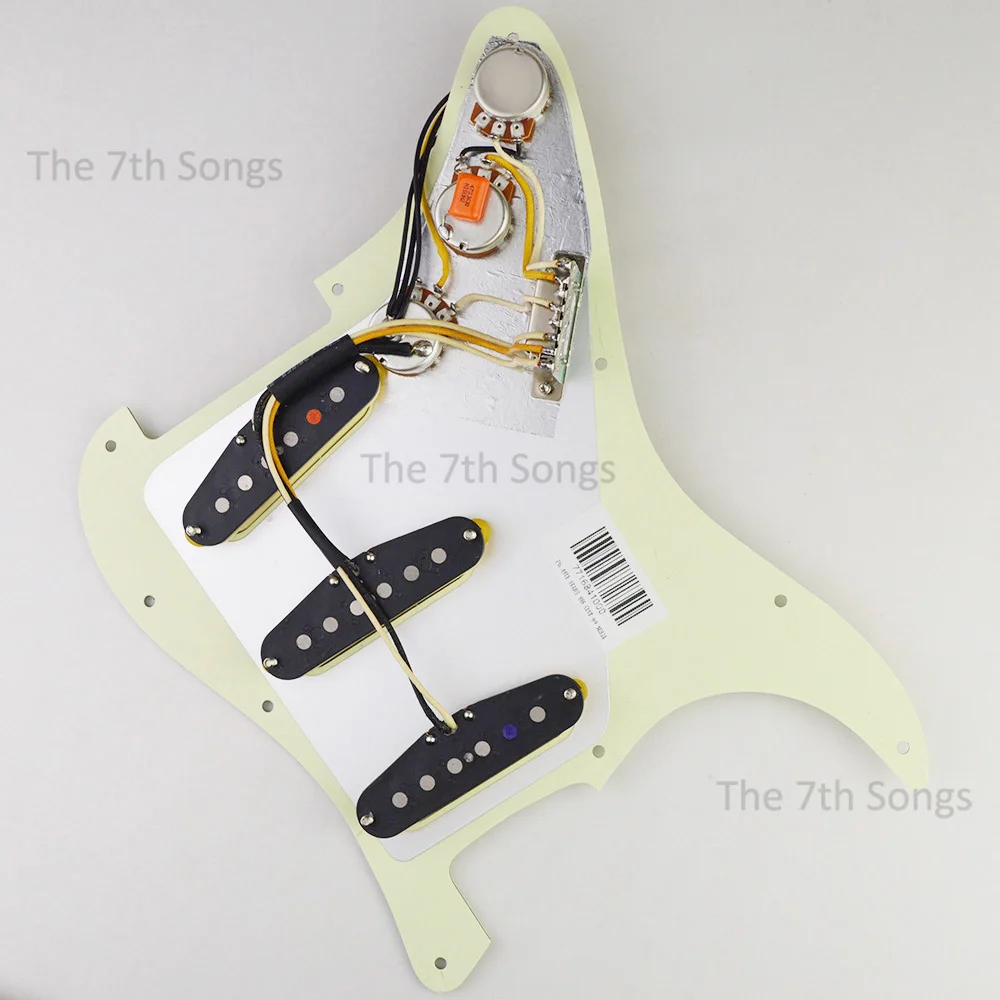 Vintage 1954 Alnico 3 ST Guitar Loaded Pickguard SSS Alnico III SSS Single Coil Pickups Guitar Wiring Pre-wired view 3