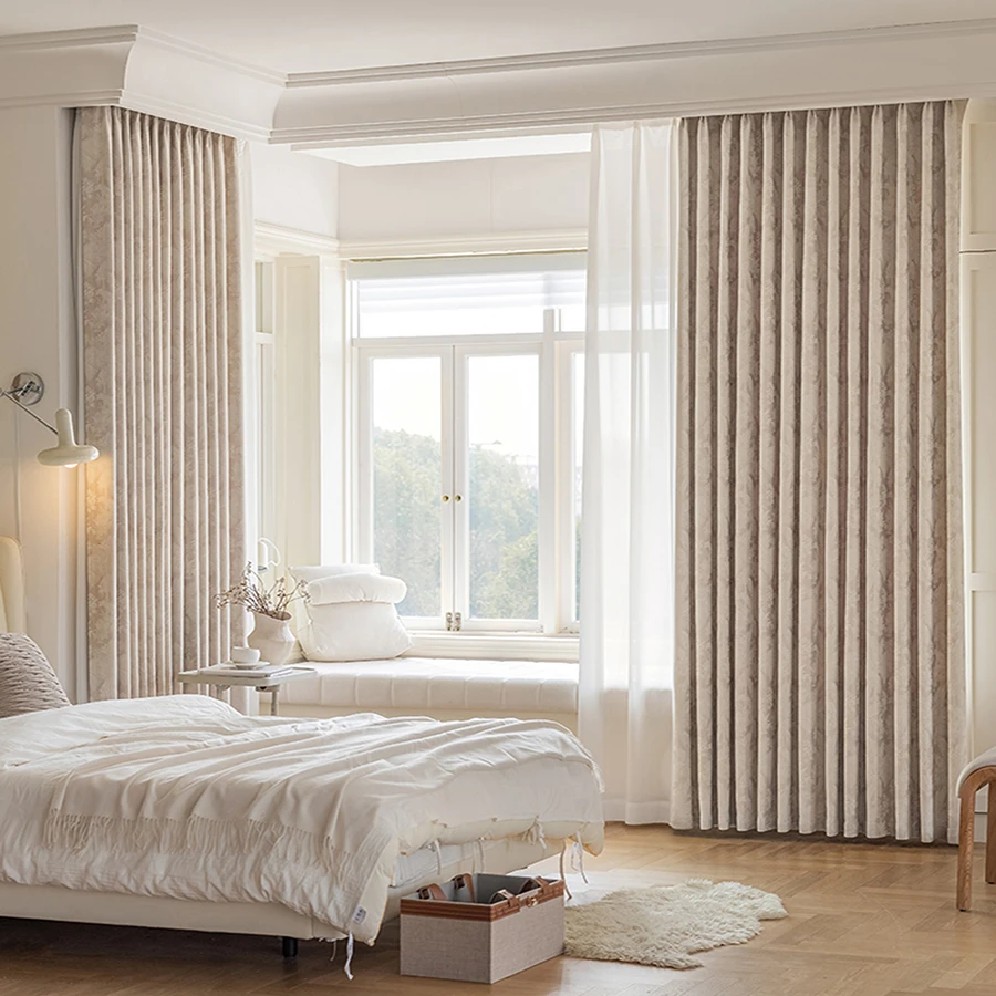 ضوء القهوة الكشمير الجاكار الغابات المطيرة نبات تعتيم ستائر غرفة النوم ، غرفة المعيشة الحرارية معزول غرفة سواد الستائر #5