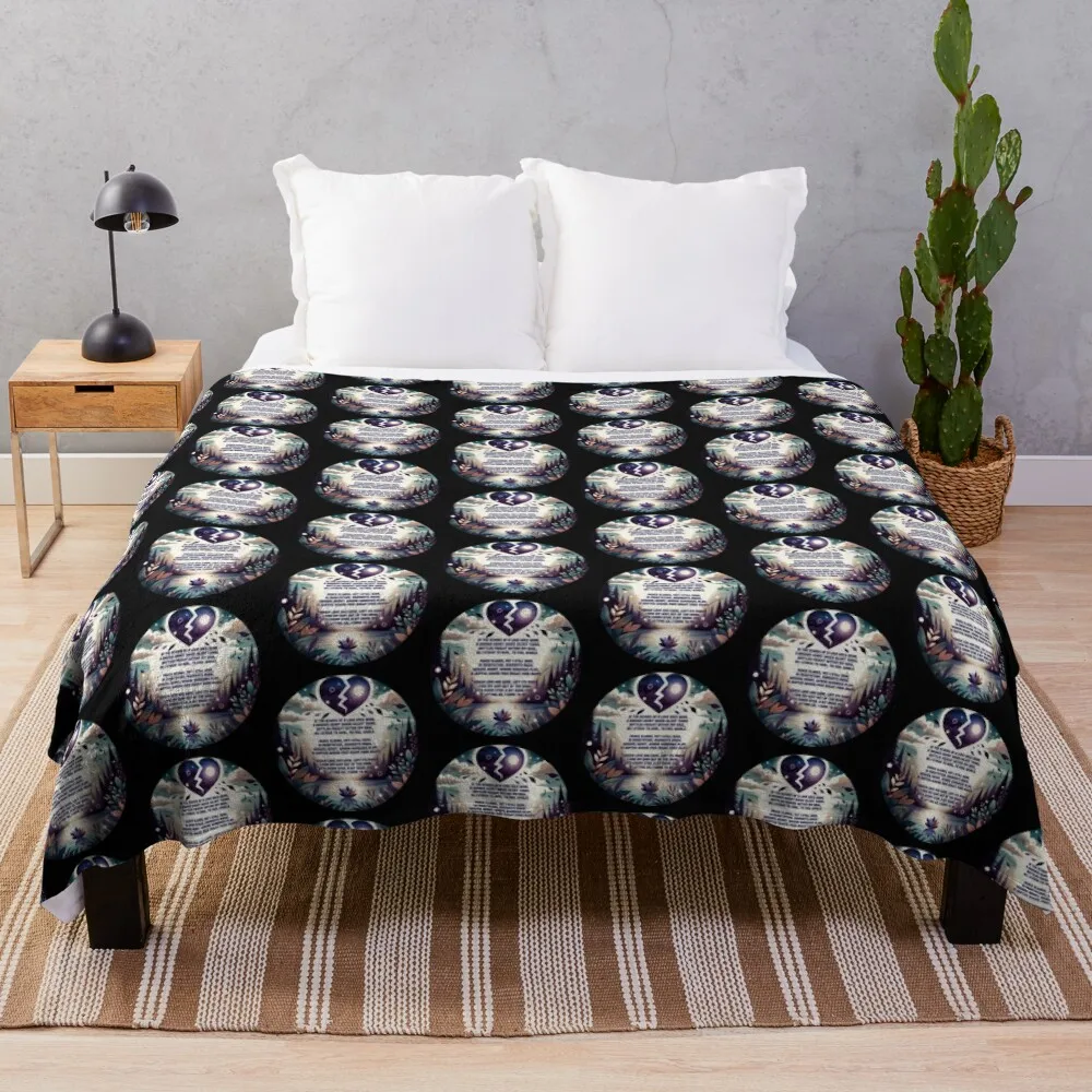 Healing Heart – Find Inner Peace and Tranquility Throw Blanket Warm Sofas Bed linens Decorative Throw Blankets